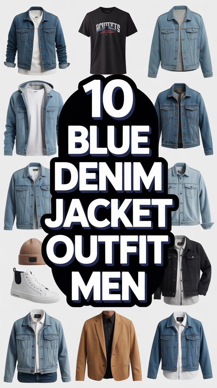 🧥 10 Blue Denim Jacket Outfit Men