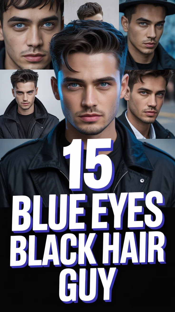 🖤 15 Blue Eyes Black Hair Guy