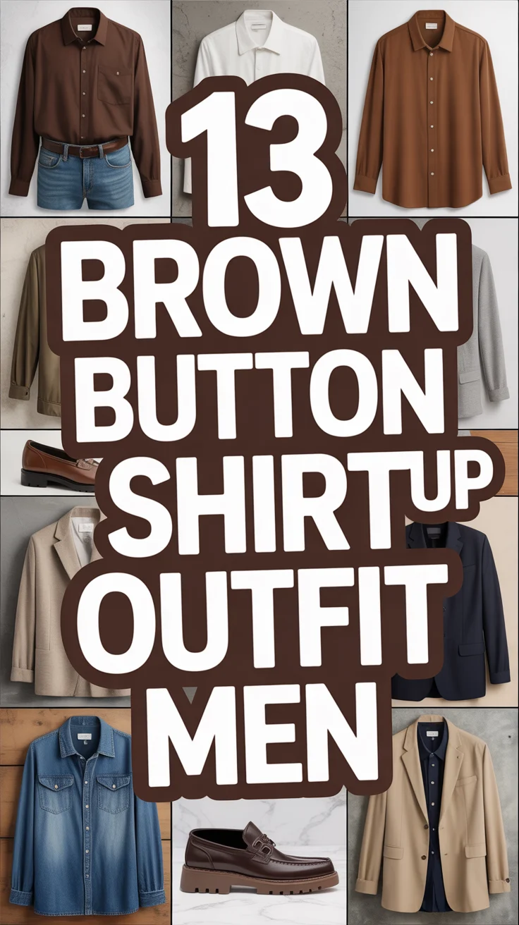 🧥 13 Brown Button Up Shirt Outfit Men