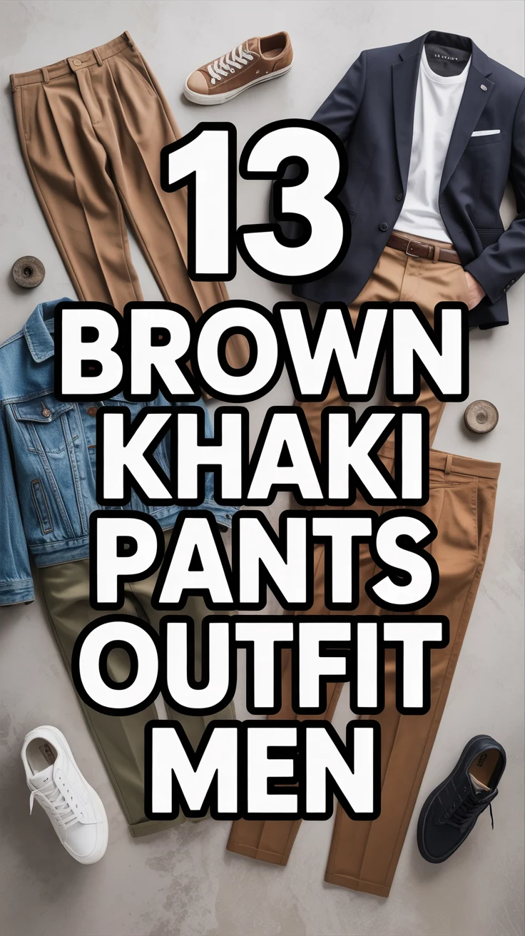 🧥 13 Brown Khaki Pants Outfit Men