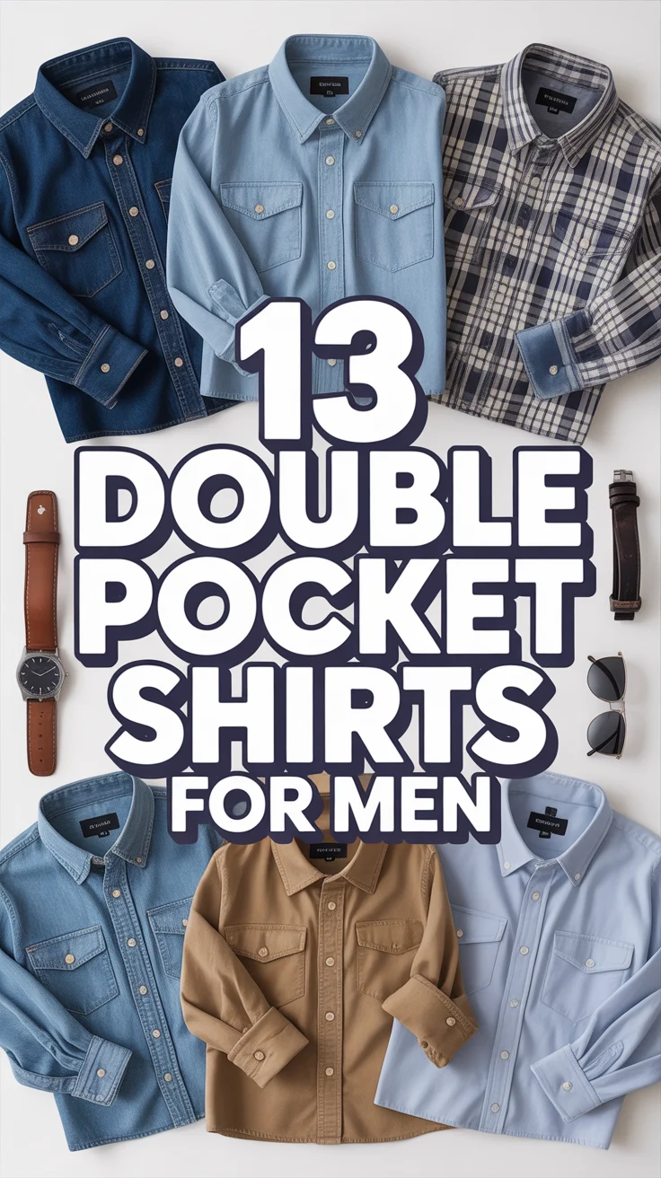 👕 13 Double Pocket Shirts For Men