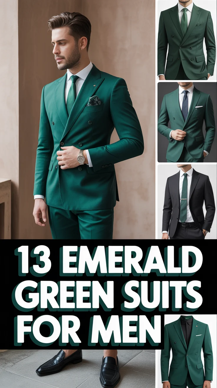 🟢 13 Emerald Green Suits For Men