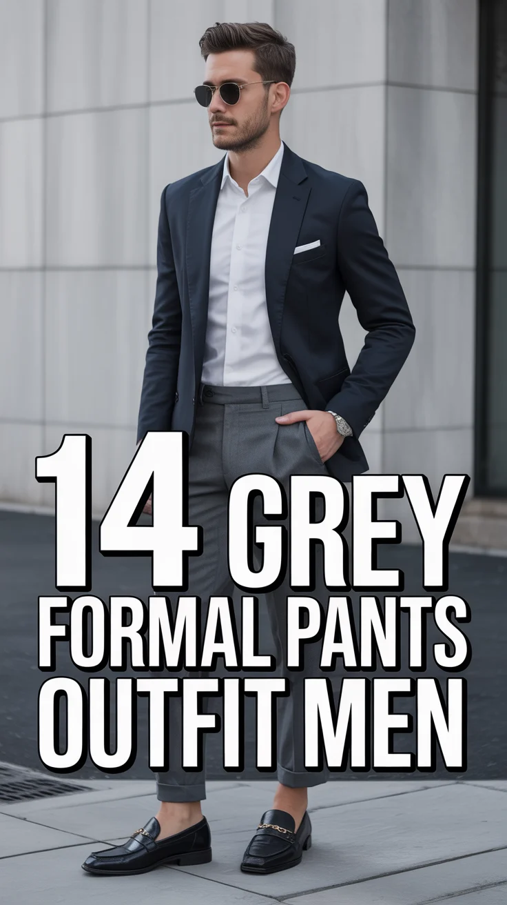 🕴️ 14 Grey Formal Pants Outfit Men
