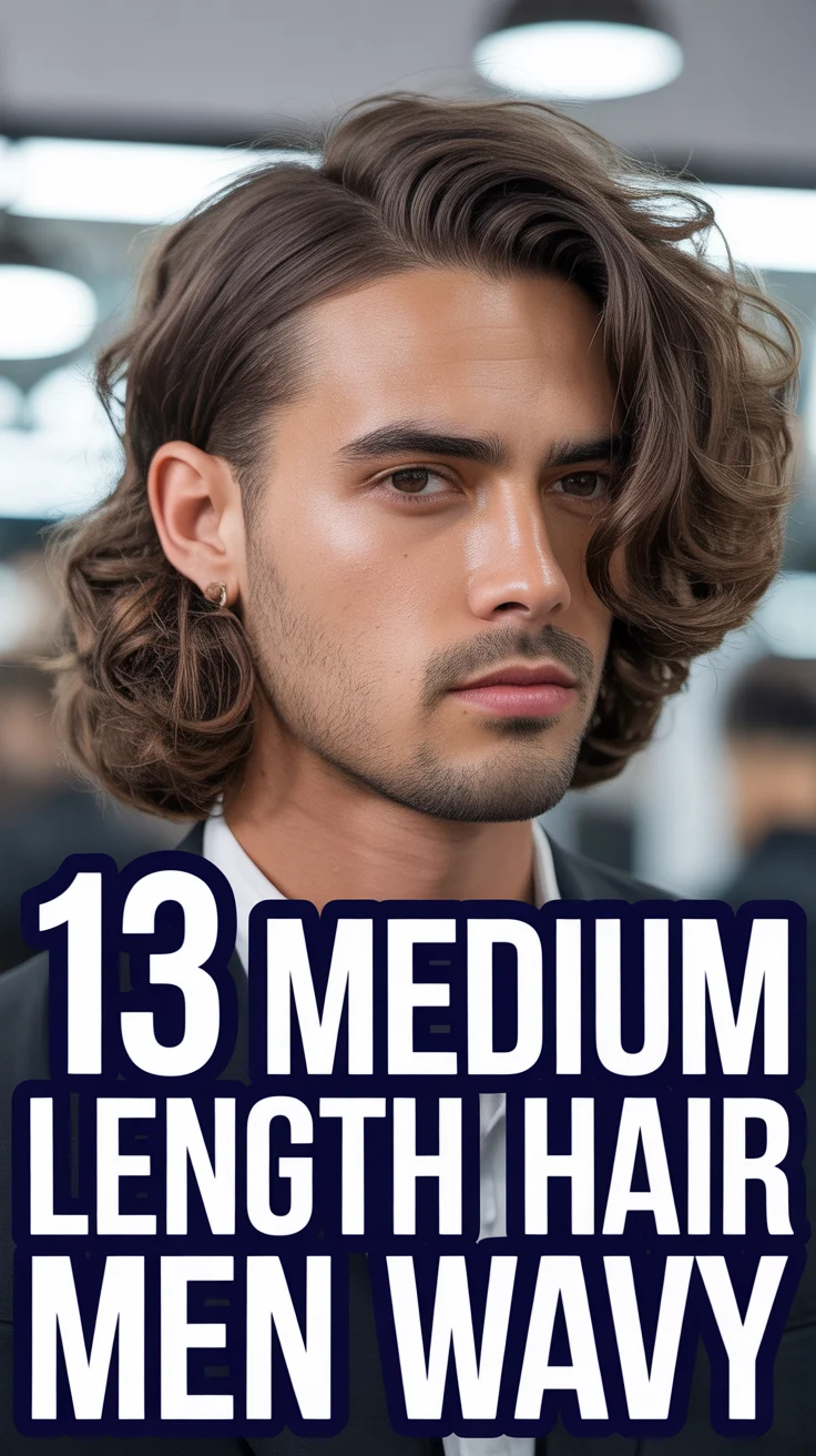 💇‍♂️ 13 Medium Length Hair Men Wavy