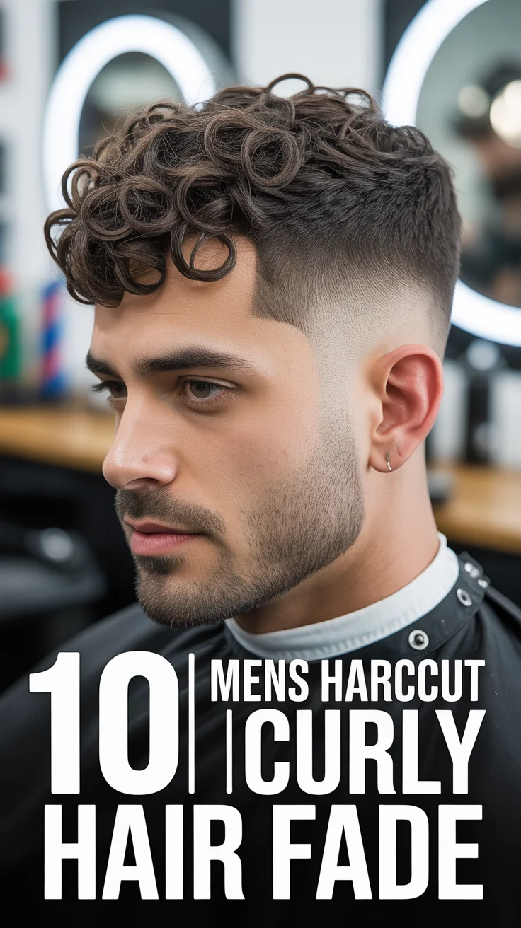 💈 10 Mens Haircut Curly Hair Fade