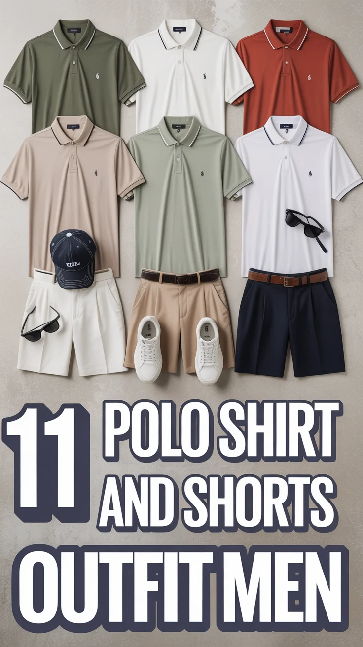 🧢 11 Polo Shirt And Shorts Outfit Men
