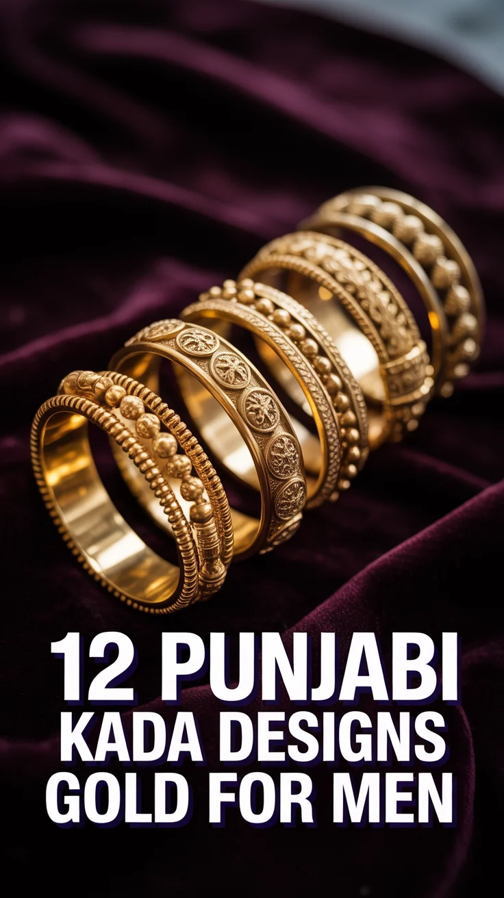 🧿 12 Punjabi Kada Designs Gold For Men