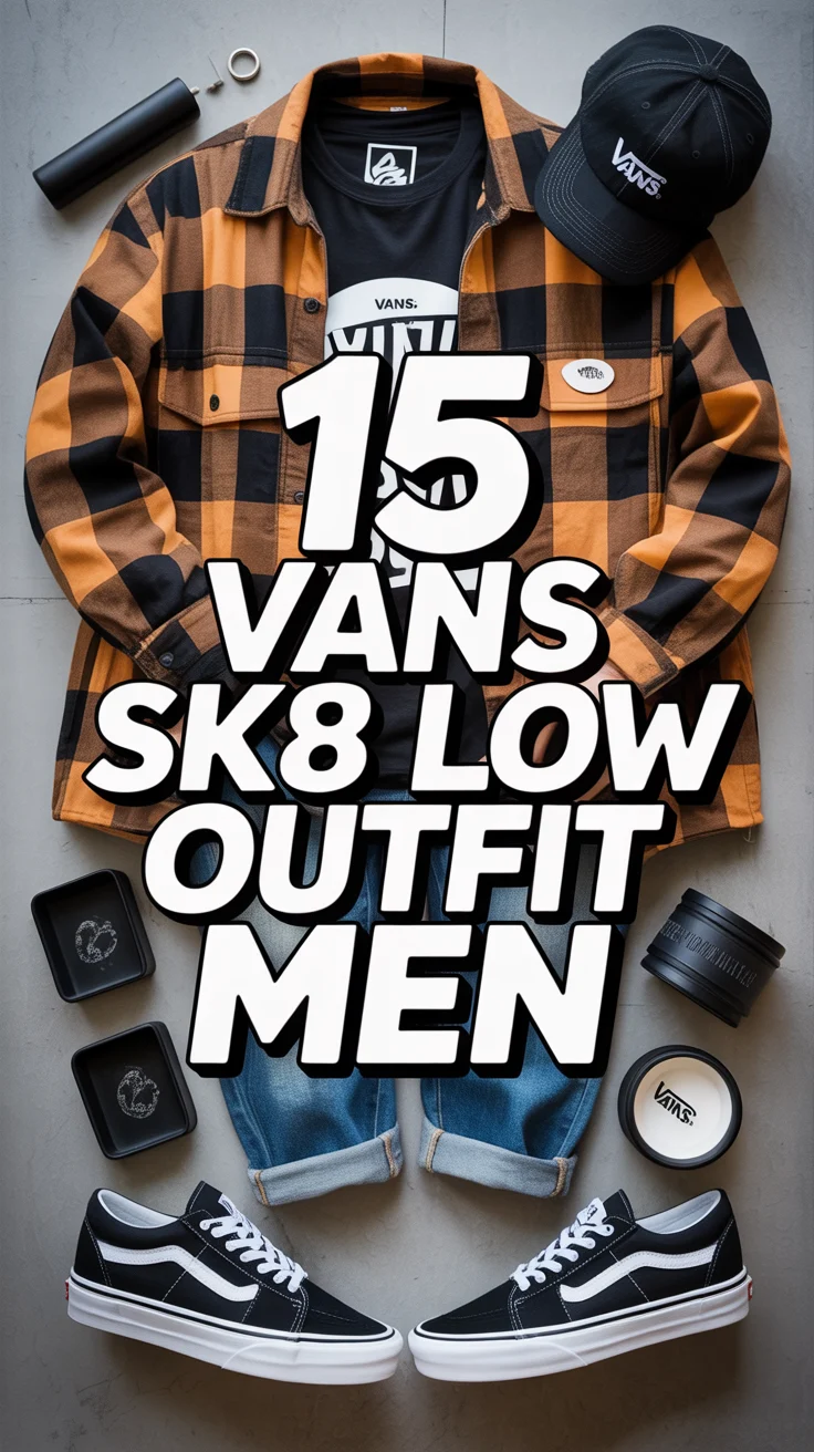 👟 15 Vans Sk8 Low Outfit Men