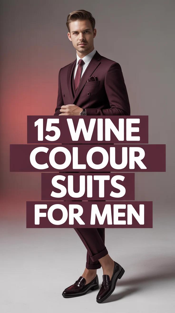 🍷 15 Wine Colour Suits For Men