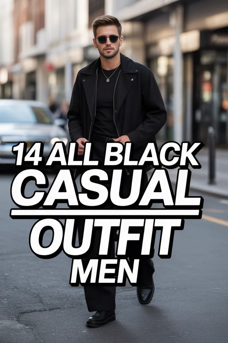 ⚫ 14 All Black Casual Outfit Men