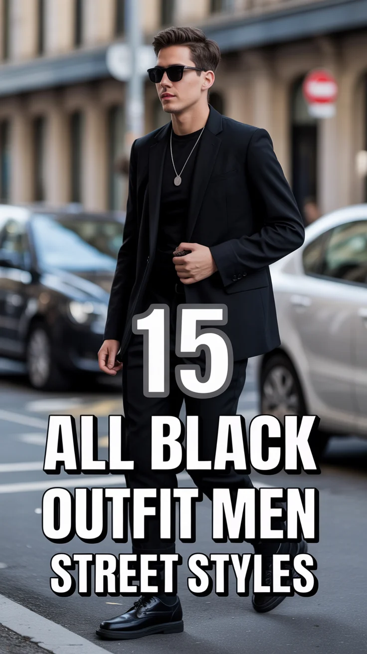 ⬛ 15 All Black Outfit Men Street Styles