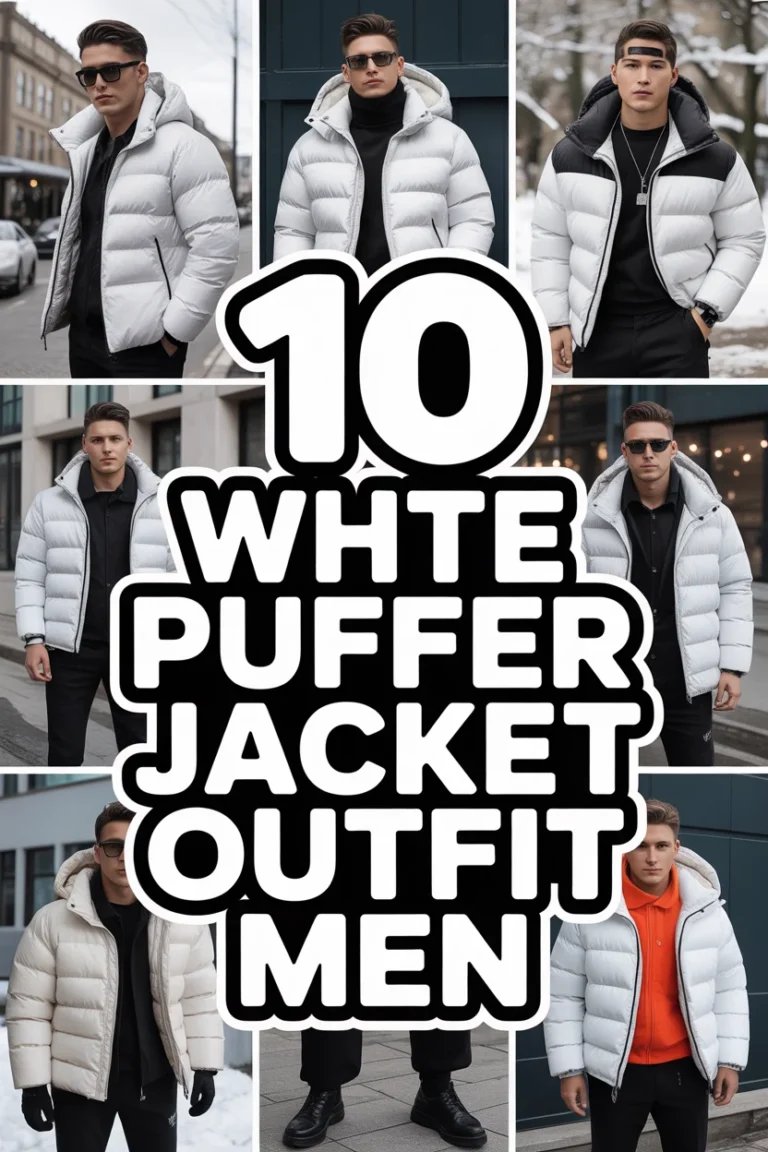 ❄️ 10 White Puffer Jacket Outfit Men