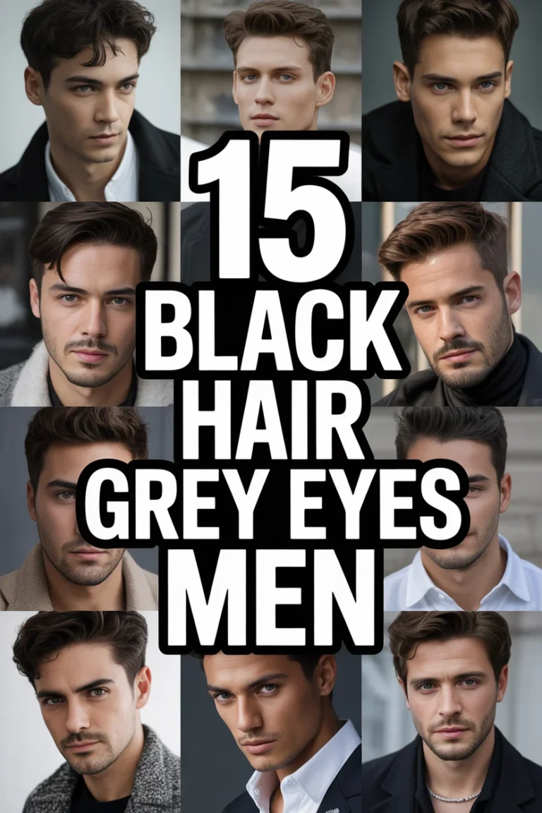 ✨ 15 Black Hair Grey Eyes Men