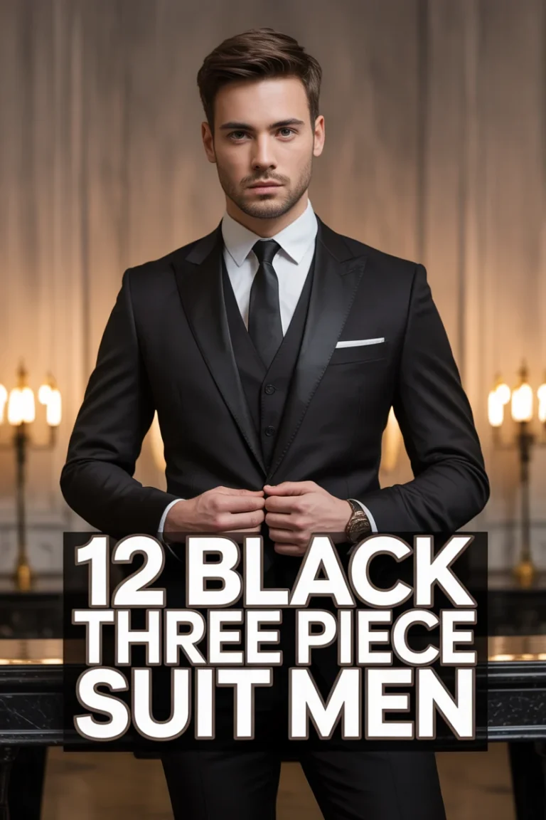 🕴️ 12 Black Three Piece Suit Men