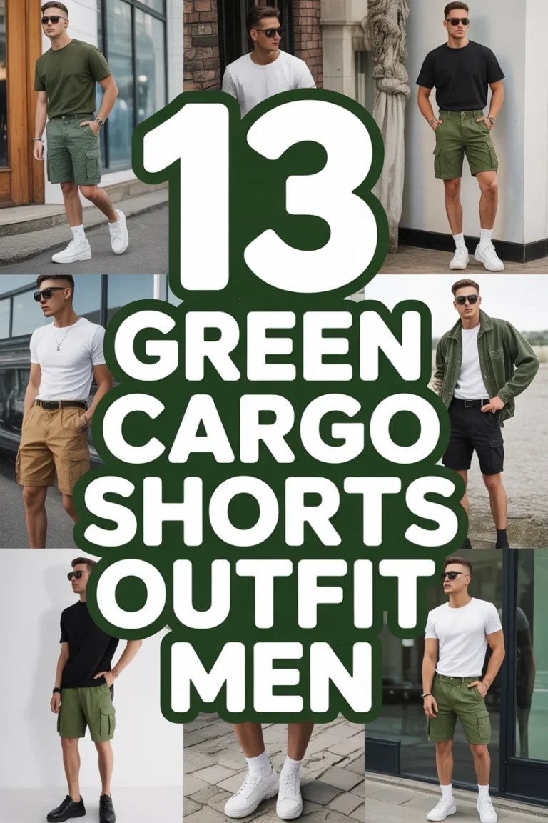 🌿 13 Green Cargo Shorts Outfit Men
