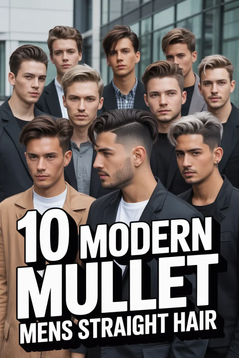 💇 10 Modern Mullet Mens Straight Hair